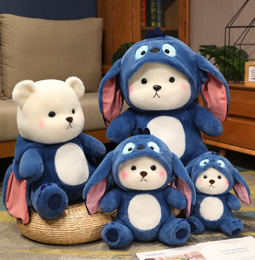 Pluche knuffelbeer 2-in-1 met afneembaar hoedje – zachte vulling, handwasbaar | teddybeer