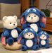 Pluche knuffelbeer 2-in-1 met afneembaar hoedje – zachte vulling, handwasbaar | teddybeer