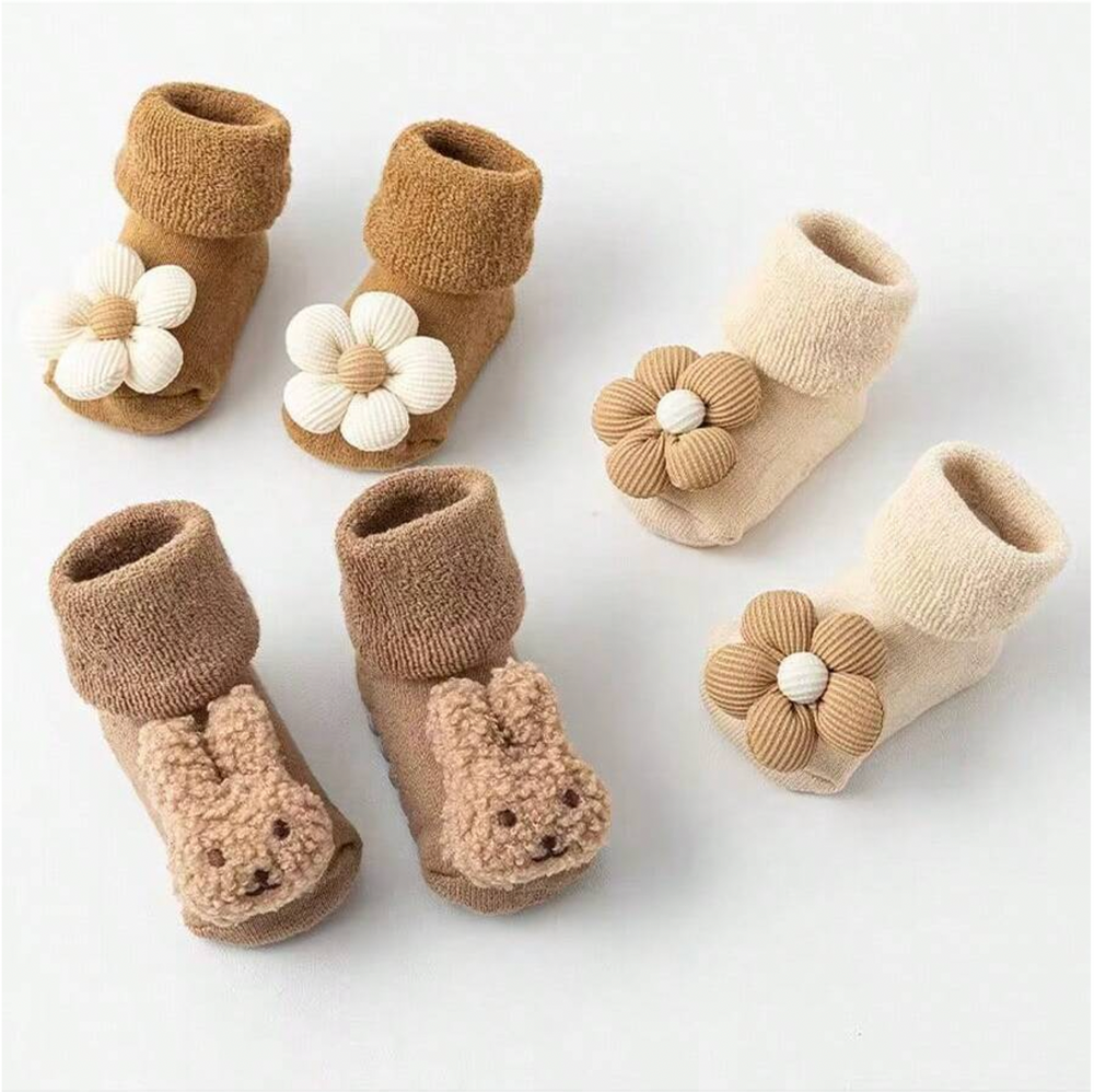 Antislip Babysokken – Zachte Katoenen Sokken voor Baby’s & Peuters | Veilig Eerste Stapjes & Unisex Design