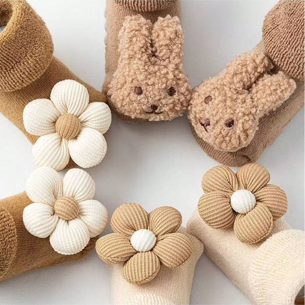 Antislip Babysokken – Zachte Katoenen Sokken voor Baby’s & Peuters | Veilig Eerste Stapjes & Unisex Design