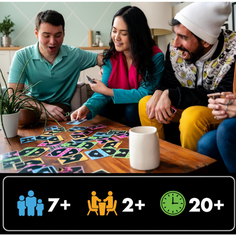 Virexo Games ShapeStrike Kaartspel – Snel Strategisch Familiespel voor Spelavonden met Vrienden