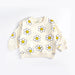 Sweater met Bloemenprint - Blije Bloemen Meisjes, Groen/Geel/Beige, Katoen, Maat 0-3 Jaar-More For Mini