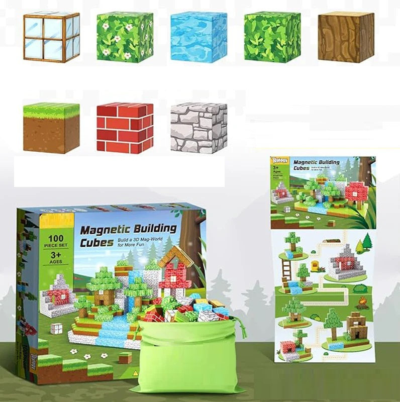 Magnetische Bouwblokken voor Kinderen – Educatief STEM Speelgoed (48 of 100 stuks)
