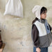 Bodywarmer van Fleece - Cozypocket Gilet Unisex, Blauw/Grijs, Katoen, Maat 0-6 Jaar-More For Mini
