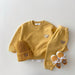 Joggingpak met Beer Embleem - Djibouti Unisex, Grijs/Roze/Geel/Blauw/Bruin, Katoen, Maat 0-4 Jaar-More For Mini
