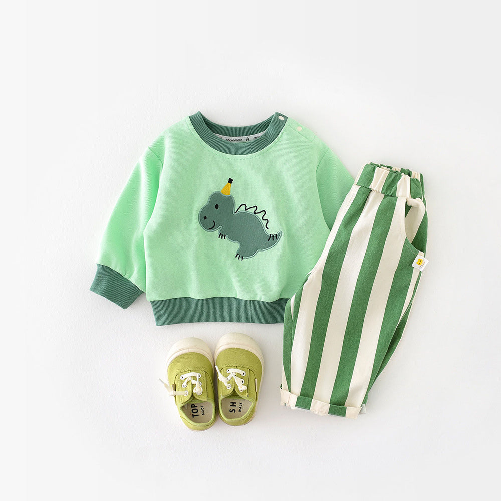 Baby & Peuter Broek Gestreept – Zacht Katoen met Elastische Taille (0–3 Jaar)