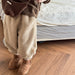 Teddy Joggingbroek - Snuggle Unisex, Bruin/Grijs/Blauw, Katoen Maat 0-6 Jaar-More For Mini