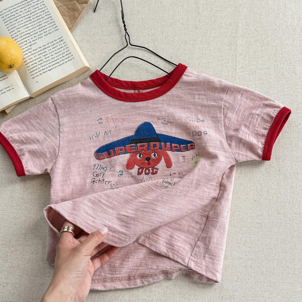 Nupa Kids SuperDuper Dog T-shirt – Baby & Kinder T-shirt Hond – 100% Katoen – 0-6 Jaar – Cartoon Print