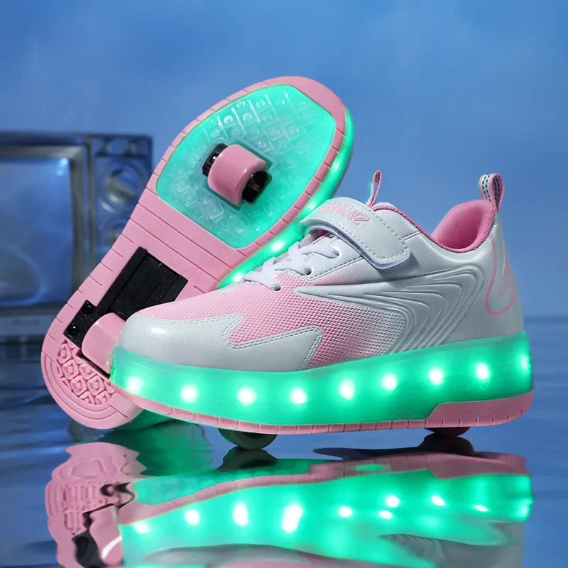 LED Rolschoenen Kind – Sneakers met Wieltjes voor Spelen & Rollen