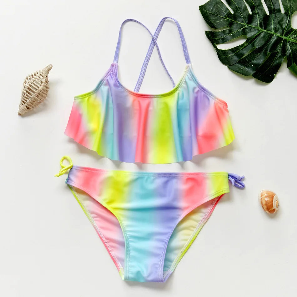 Meisjes Tankini Badpak Zeemeermin Print – Zomer Strandkleding | 3-12 jaar