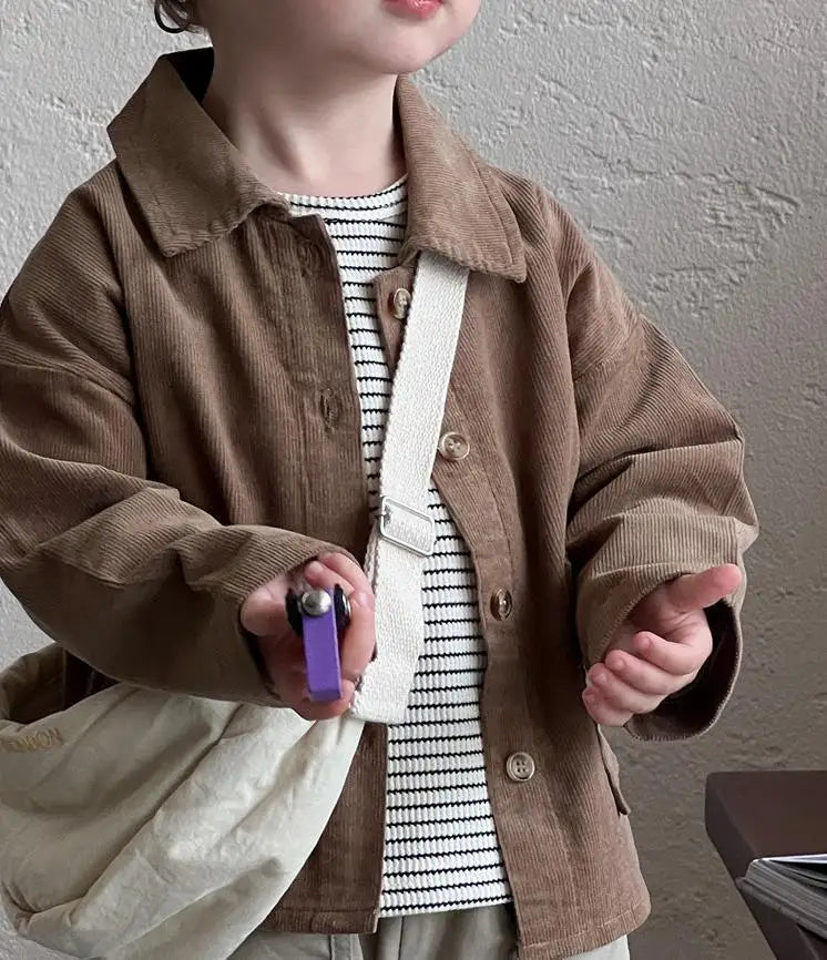 OLWIN Corduroy Babyjas – Ribfluwelen Unisex Jas van Katoen (0–3 Jaar)