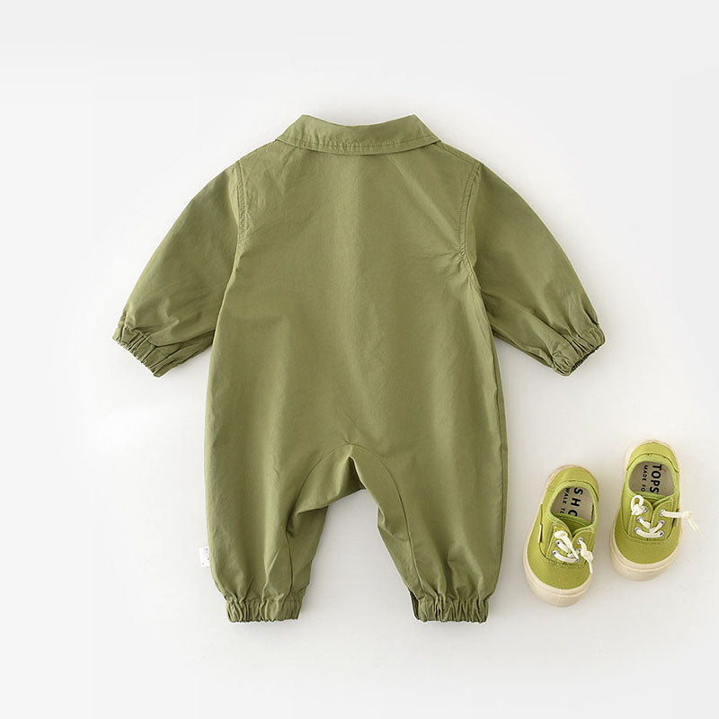 Jumpsuit - Kroko Adventure Unisex, Groen, Katoen, Maat 0-2 Jaar