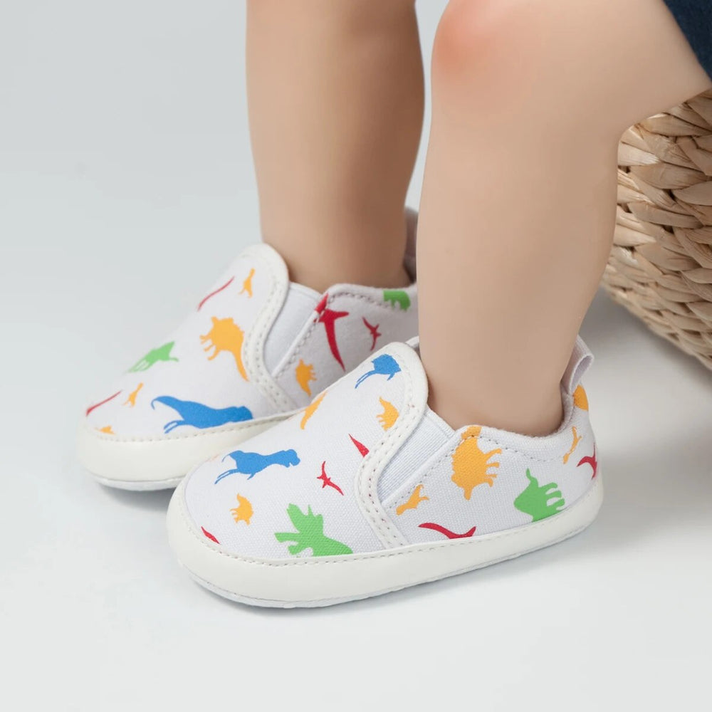 Baby Slip-On Schoenen met Antislip Zool – Minoe Instap Babysneakers Dino & Eenhoorn (0–18 Maanden)