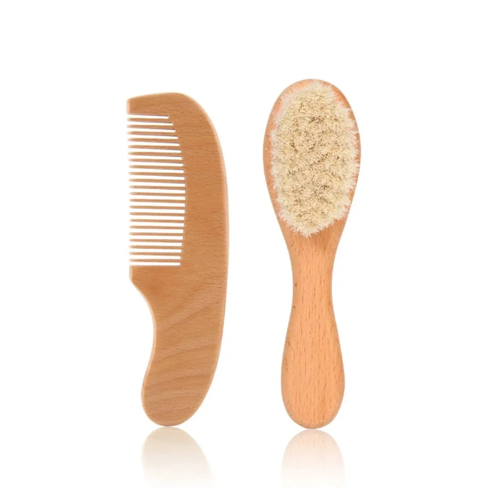 Baby Kam & Borstel Set Beukenhout – Zachte Haarverzorging | 2-delig