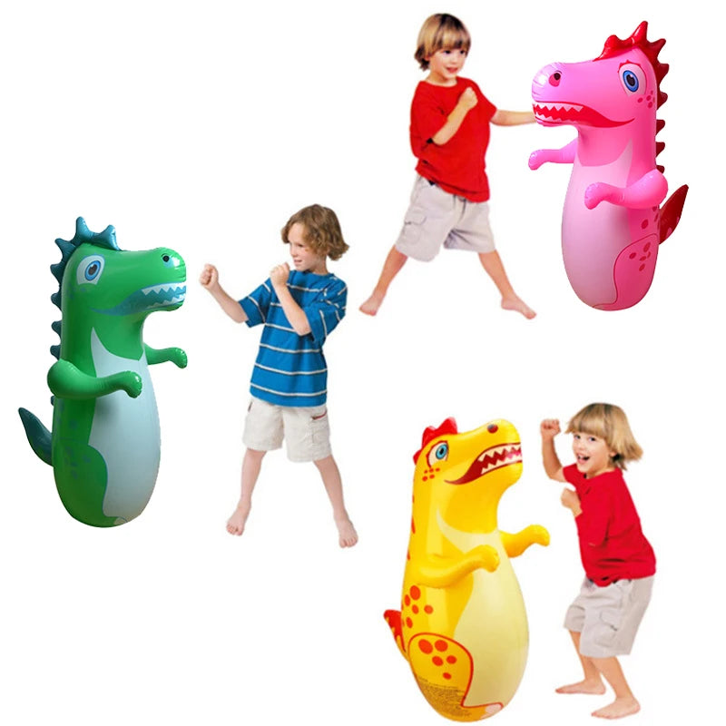 Opblaasbare Dino Bokszak voor Kinderen – Terugverend Binnenspeelgoed