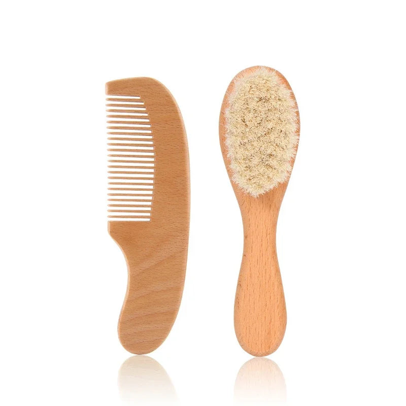 Baby Kam & Borstel Set Beukenhout – Zachte Haarverzorging | 2-delig