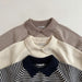 Polo met Strepen - Kabu Unisex, Zwart/Bruin/Wit, Katoen, Maat 0-6 Jaar-More For Mini