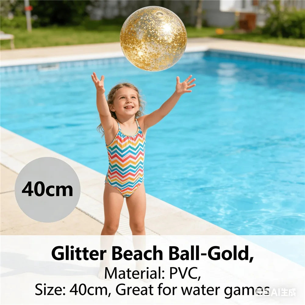 Glitter Strandbal 40CM – Opblaasbare Beach Ball