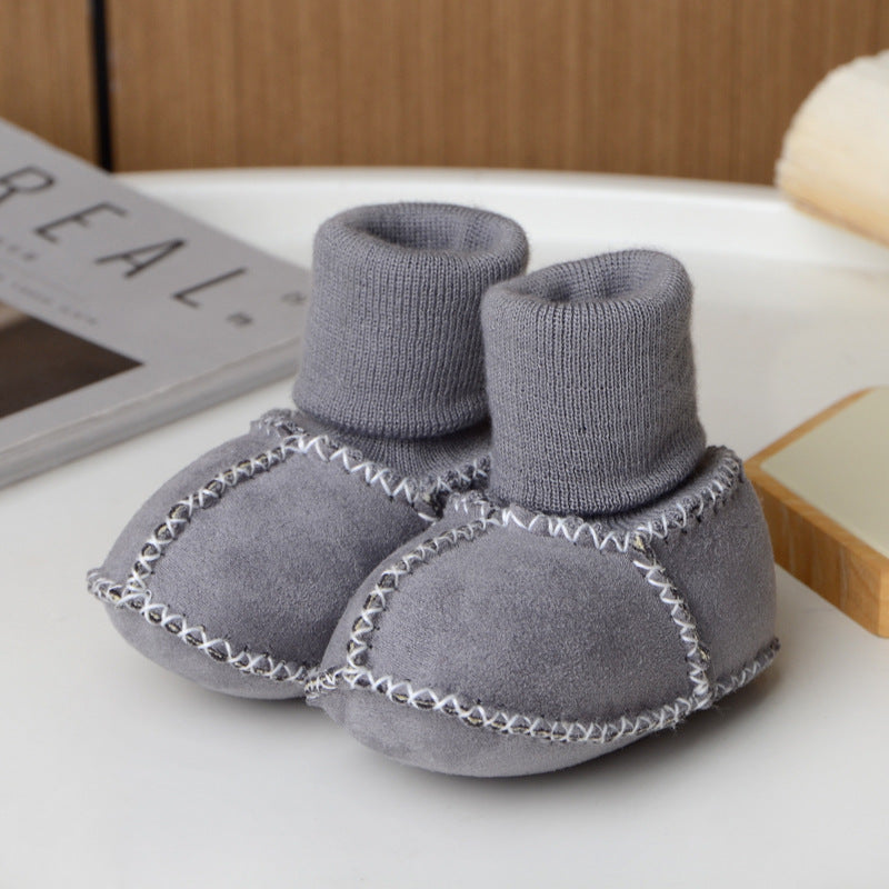 Babyslofjes – CuddleToes Unisex, Bruin/Grijs/Beige/Roze/Rood/Blauw, Suède, Maat 0-12 Maanden
