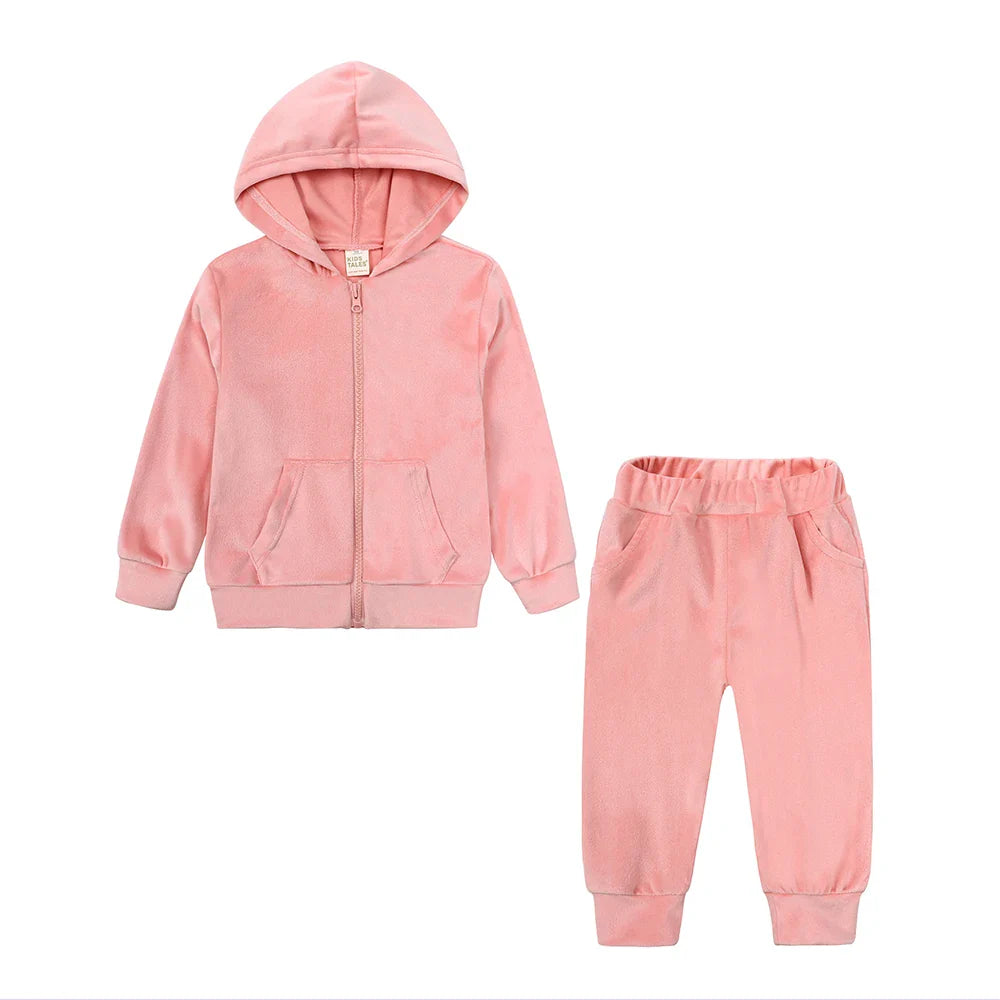 CozyTrail Kids Velvet Tracksuit – Warm & Comfortable Training Set for Children