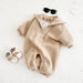 Jumpsuit/Overall van Fleece - Baby, Roze/Bruin, Katoen, Maat 0-2 Jaar-More For Mini