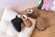 Enkellaars - Noua Unisex, Bruin/Zwart/Grijs, Suède, Maat 18-25-More For Mini