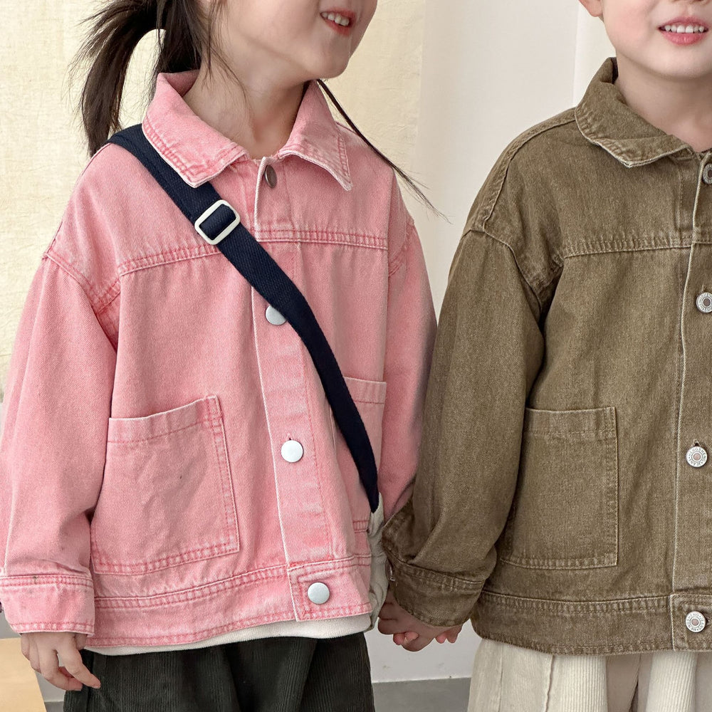 ClassicFit Kinder Spijkerjas Unisex | Denim Jas voor Meisjes & Jongens | 1–10 Jaar | Tijdloos Design met Zakken