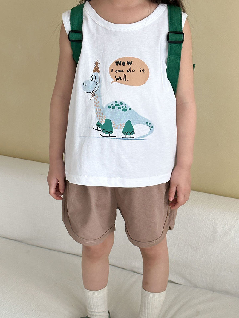 DinoFun Zomerset voor Kinderen – Uniseks Shirt & Short met Dino Print | Roaro Kids | Maat 0–8 Jaar | Katoen
