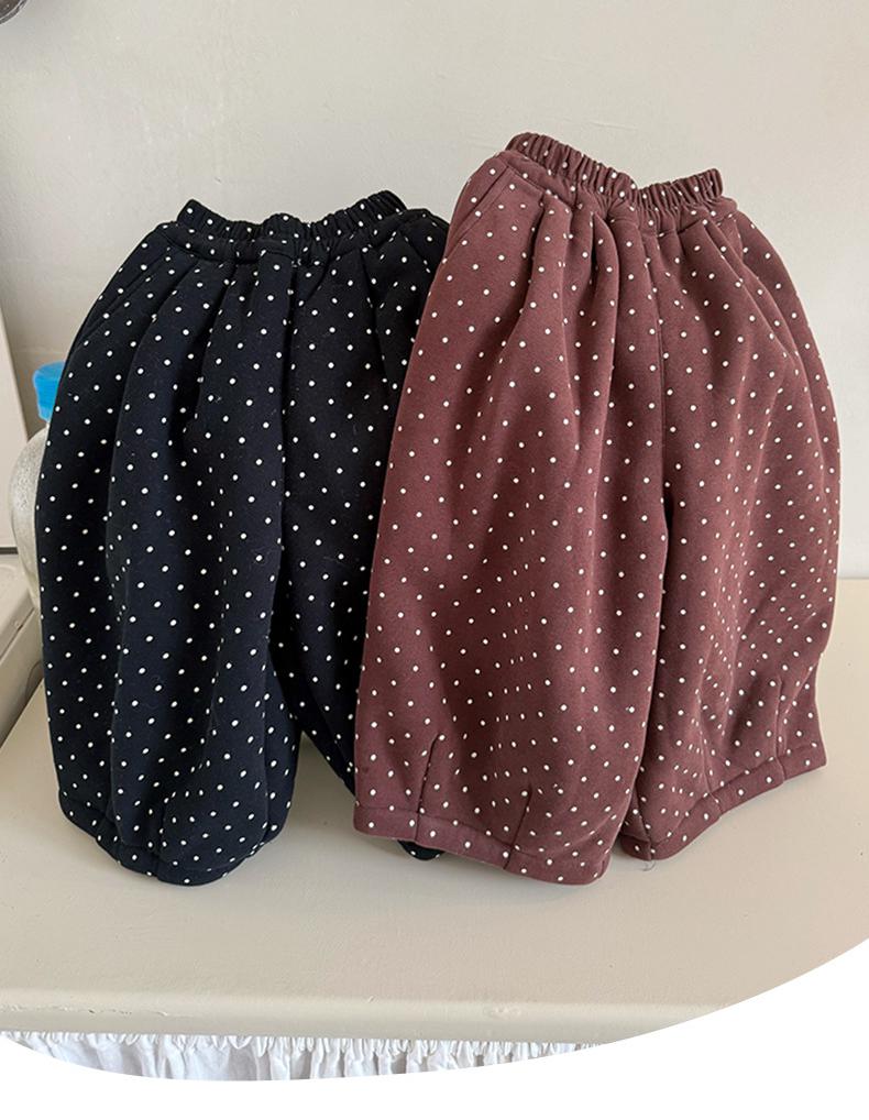Broek met Stippen - Dotty Daze Meisjes, Bruin/Zwart, Katoen, Maat 1-8 Jaar