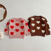 Gebreide Trui - Knitted Love Meisjes, Roze/Bruin, Katoen, 0-3 Jaar-More For Mini