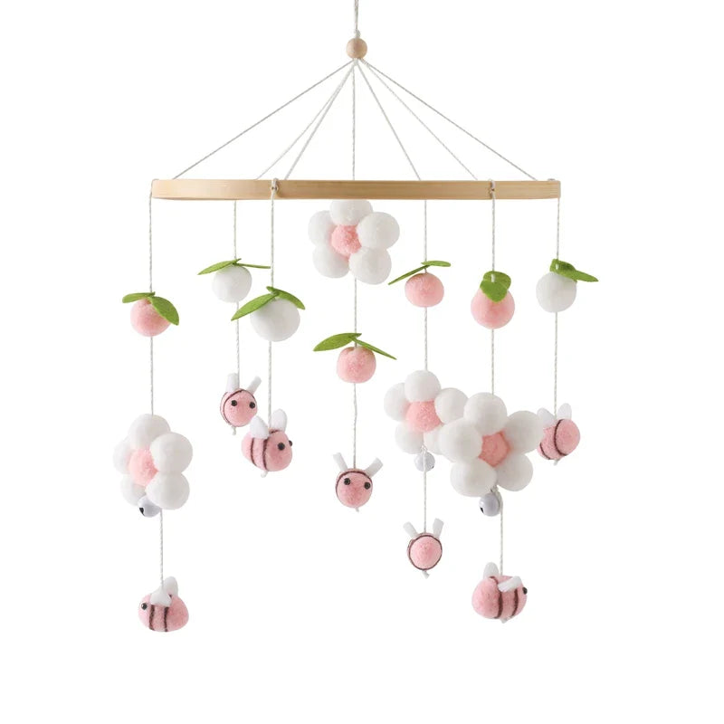 Wiegmobiel hout baby – babymobiel met beren en sterren