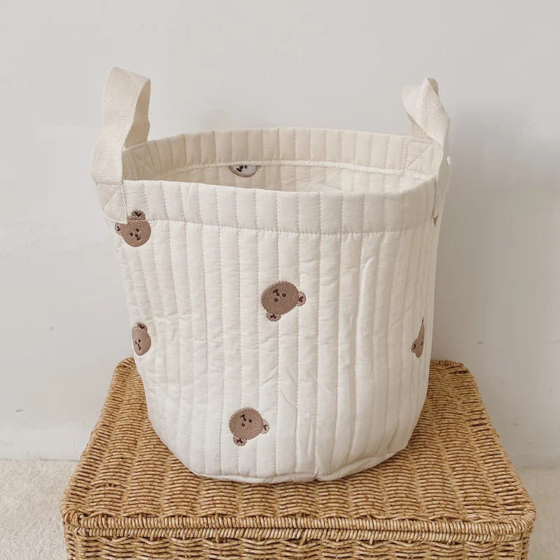 Opbergmand Babykamer – Zachte Katoenen Mand voor Luiers, Kleding & Speelgoed | SoftNest