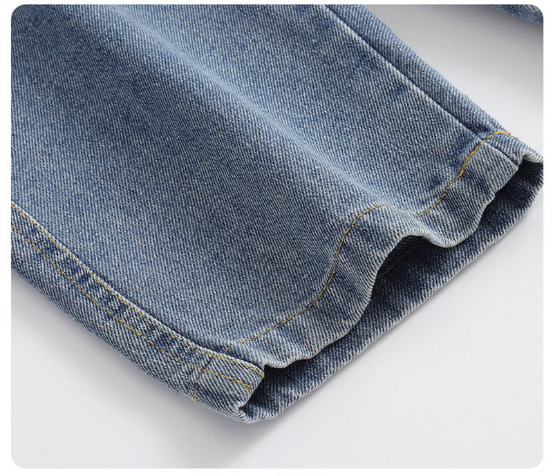 Tuinbroek met Beer - TeddyDenim Spijkeroverall Unisex, Blauw, Katoen, Denim, Maat 0-5 Jaar
