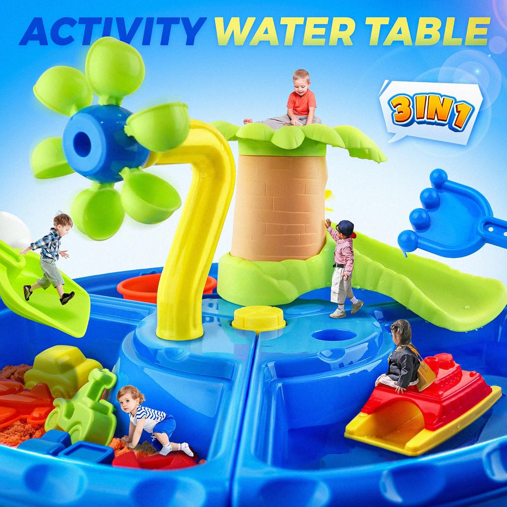 AquaPlayland 3-in-1 Zand- en Watertafel voor Kinderen | Speeltafel met Accessoires (2–6 Jaar)