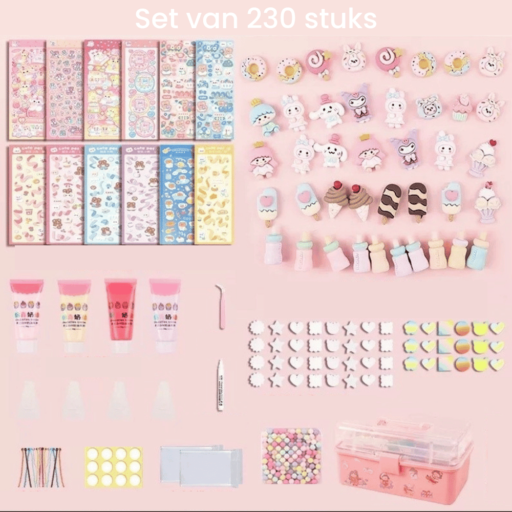 DIY Sticker Set Kinderen – Knutsel Kit met 93 Stuks & Accessoires (3+ Jaar)