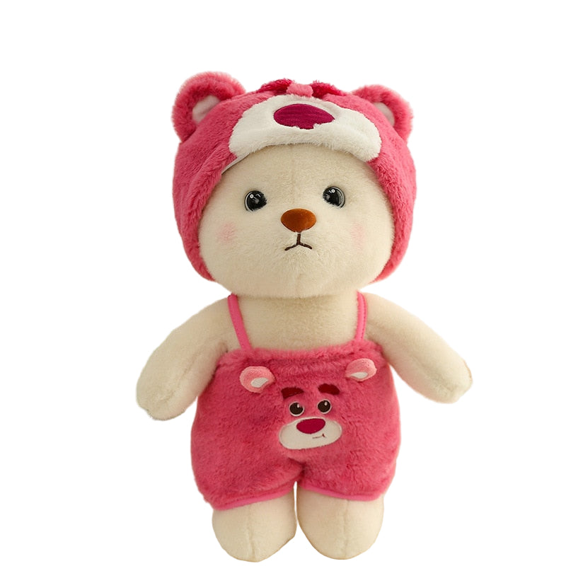 Pluche knuffelbeer 2-in-1 met afneembaar hoedje – zachte vulling, handwasbaar | teddybeer