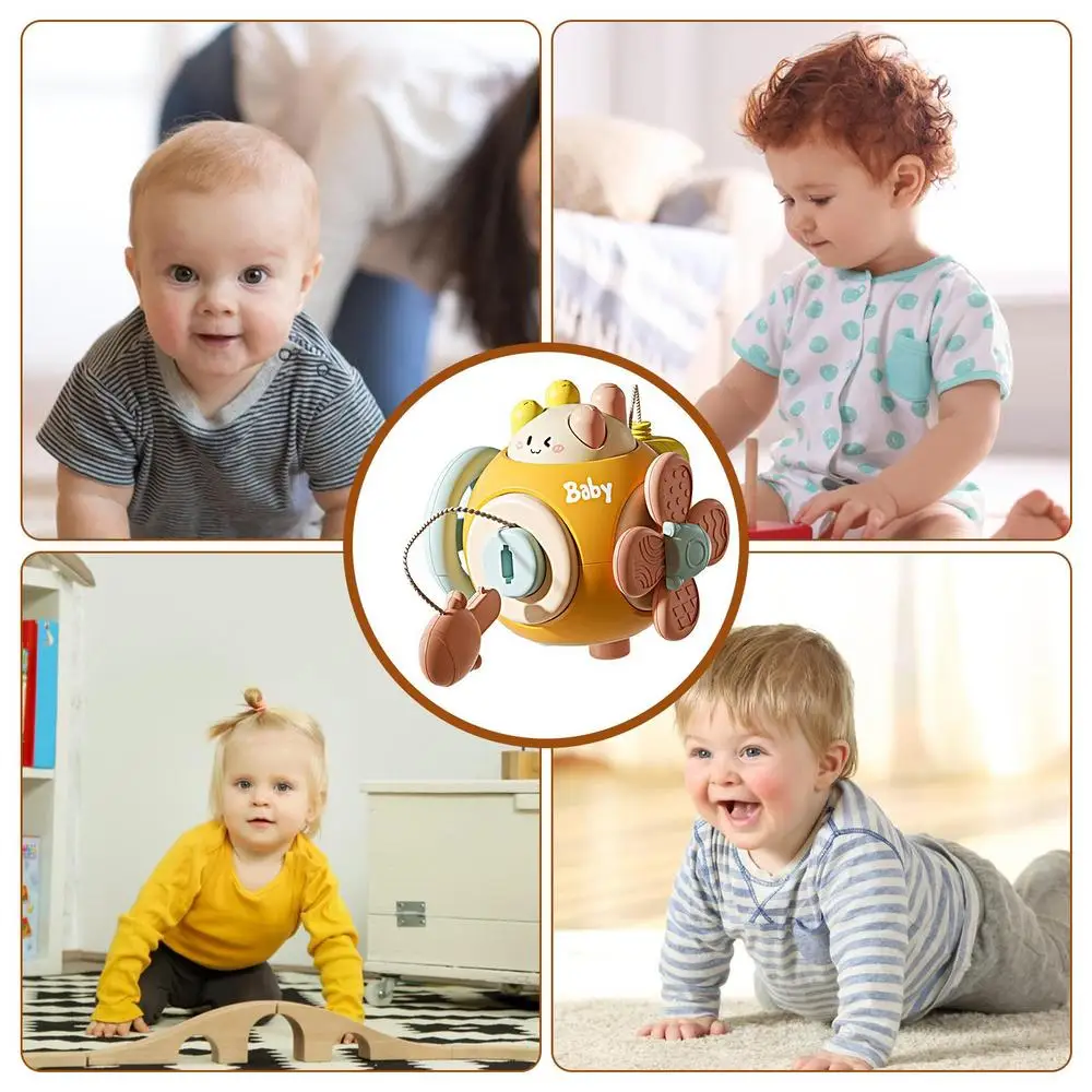 Montessori Fun Ball – Educatieve Baby Bal voor Sensorische Ontwikkeling & Fijne Motoriek