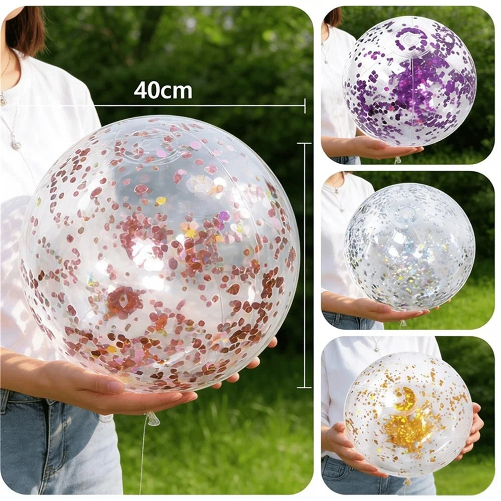 Glitter Strandbal 40CM – Opblaasbare Beach Ball