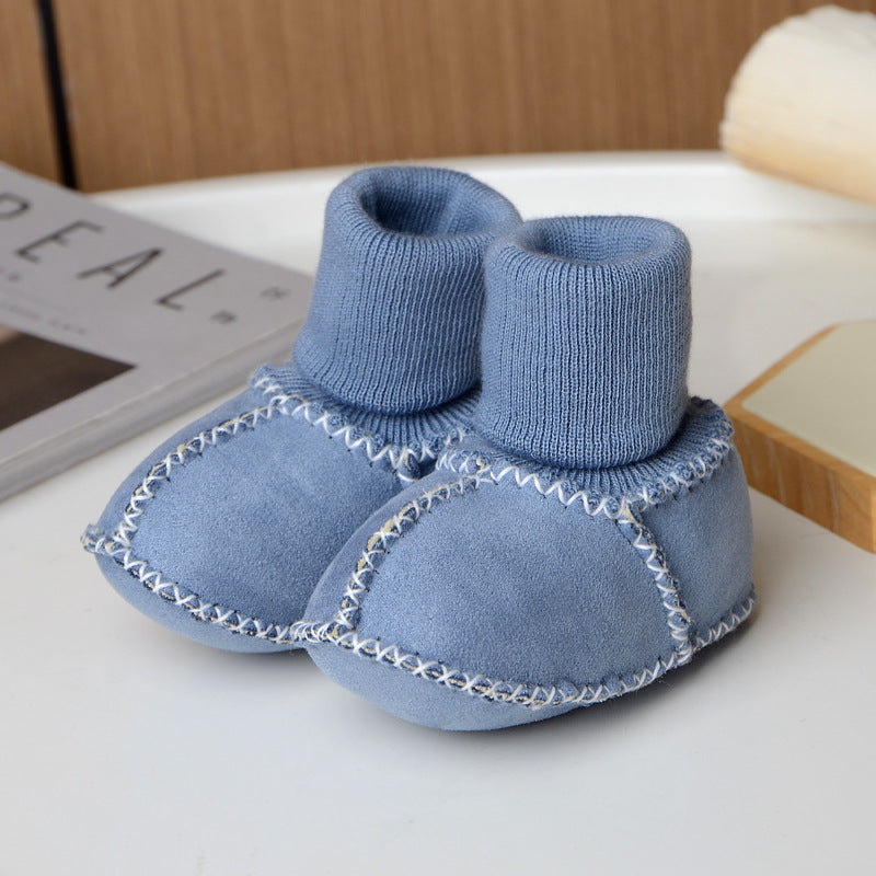 Babyslofjes – CuddleToes Unisex, Bruin/Grijs/Beige/Roze/Rood/Blauw, Suède, Maat 0-12 Maanden