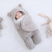 Wikkeldeken met Berenoortjes – Baby, Beige/Blauw/Roze/Wit, Fleece, Katoen-More For Mini