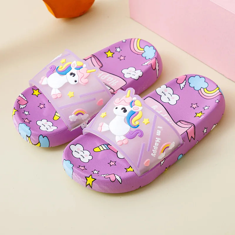 Unicorn Kinder Slippers – Antislip Badslippers voor Meisjes