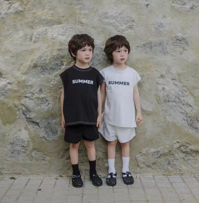 Summer Vibes Peuterset – Zachte Zomeroutfit van Katoen | Uniseks | Zwart & Wit | Maat 0–3 jaar | Little Nomad