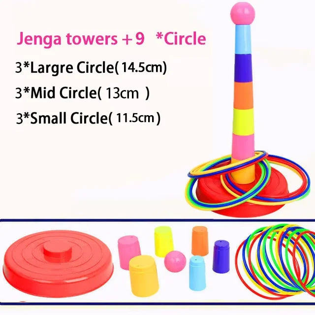 Ringwerp Spel voor Kinderen – Stapeltoren & Ring Toss | Binnen & Buiten