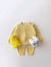 Set met Broek en Trui van Wafel - Porto-Novo Unisex, Blauw/Roze/Grijs/Groen/Geel, Katoen, Maat 0-3 Jaar-More For Mini