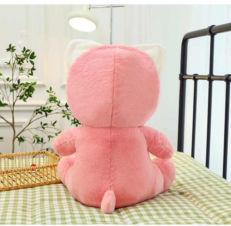 Pluche knuffelbeer 2-in-1 met afneembaar hoedje – zachte vulling, handwasbaar | teddybeer