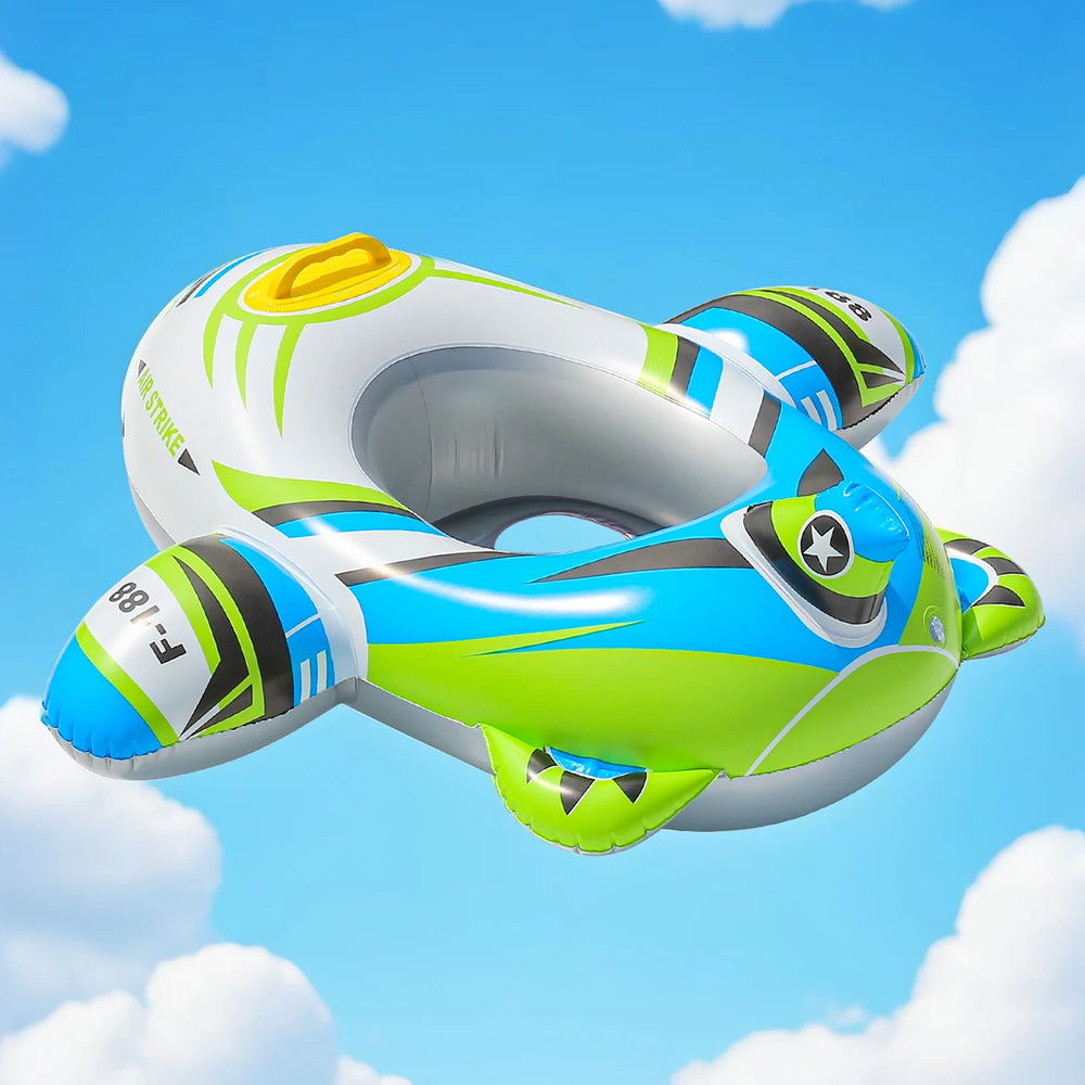Vliegtuig Zwemband Kinderen – Opblaasbare Pool Float met Handgrepen