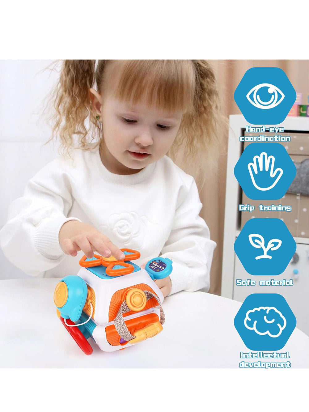 Montessori Kubus – Educatief Speelgoed, BPA Vrij, Motorische Vaardigheden, Cognitieve Ontwikkeling, 1-4 Jaar-More For Mini