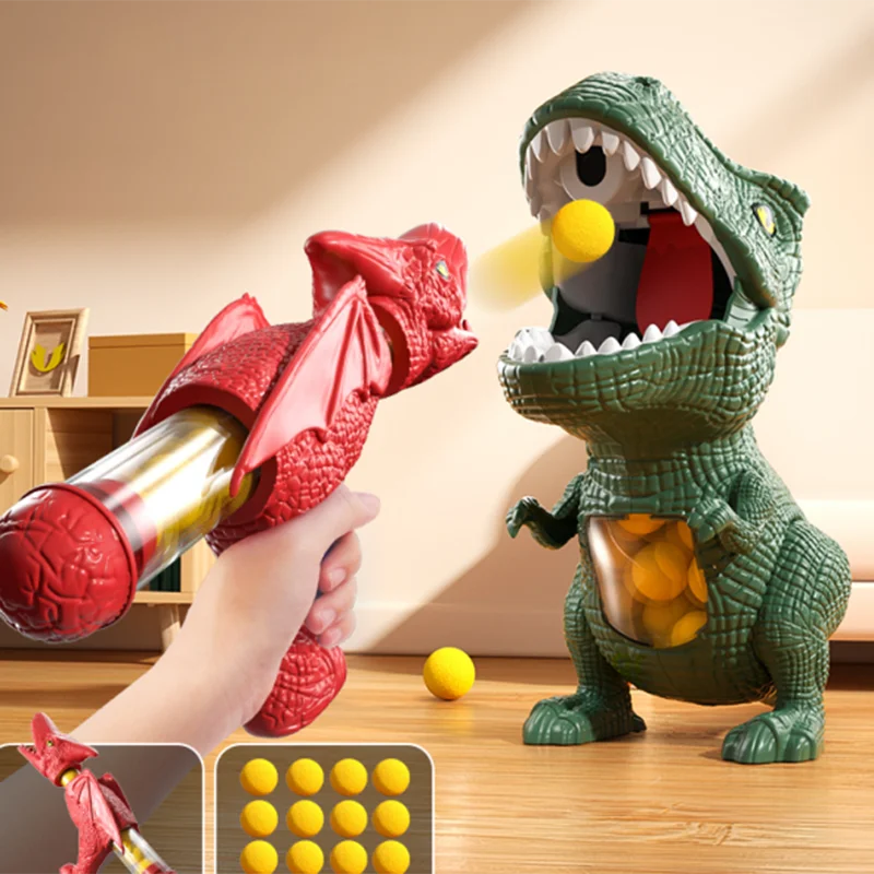 Dinosaurus Schietspel Kinderen – T-Rex Ball Shooter met Foam Ballen