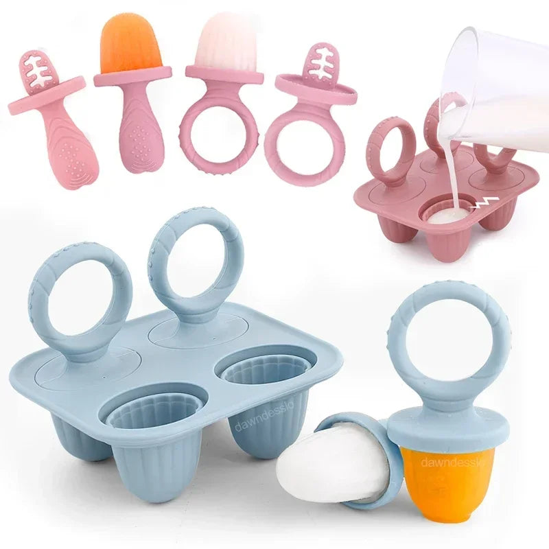 5-delige Baby Bijtring Set – BPA-vrij Siliconen met Handring