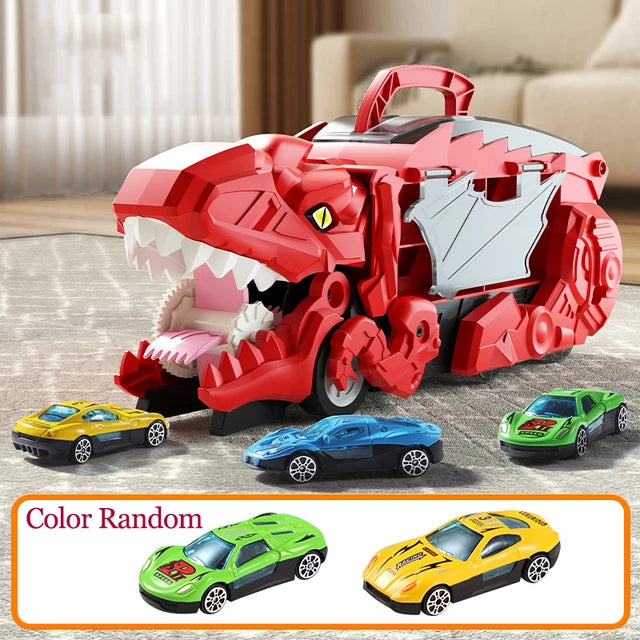 Dino Transporter Auto – Speelgoedtruck voor Kinderen met Dinofiguren, Duurzaam Kunststof, Creatief Spel-More For Mini